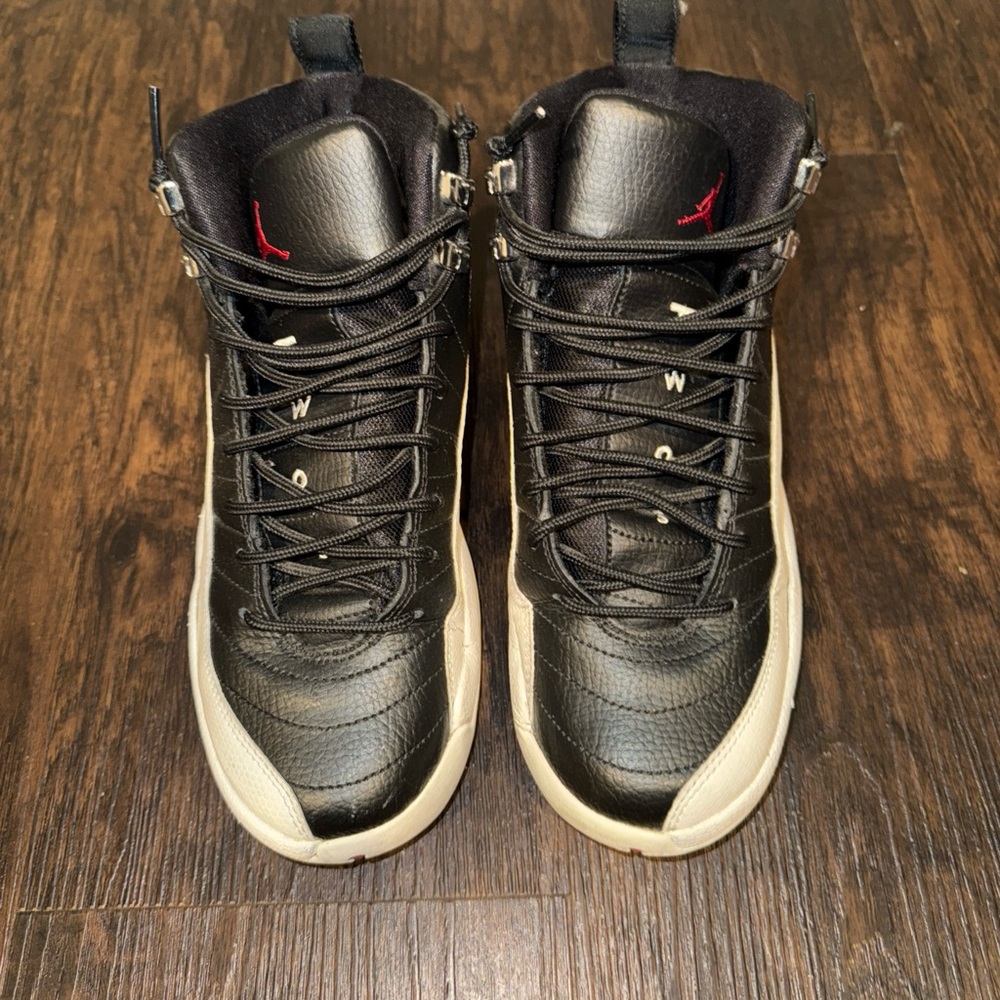 Jordan Black and Cream High-Top Sneakers